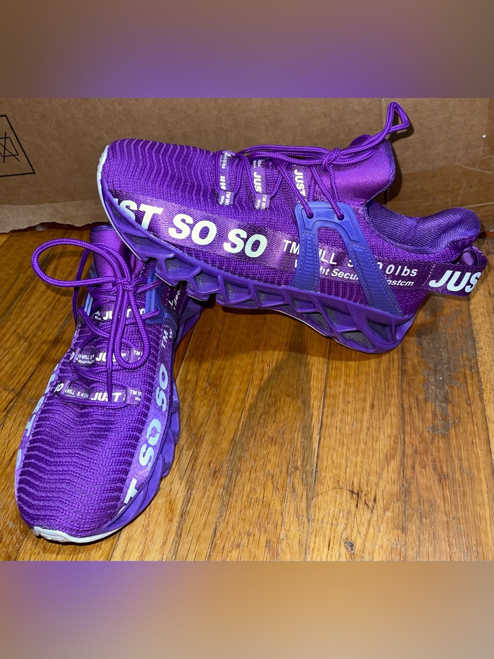 JUST SO SO tennis shoes Purple Size 8